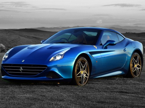 Ferrari california t blue 2014 fond ecran