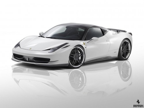 Ferrari 458 italia blanche 2013 fond ecran