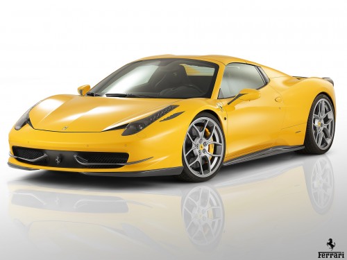 Ferrari 458 italia jaune 2013 fond ecran