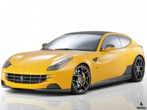 Ferrari ff rosso jaune 2013 fond ecran