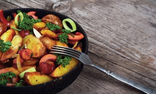poêlée de pommes de terre aux knacki