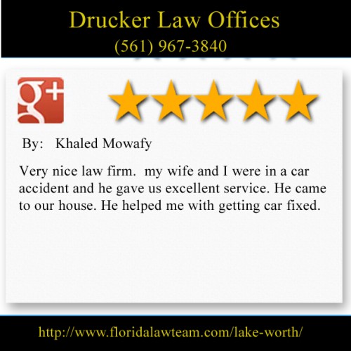 Drucker Law Offices
8461 Lake Worth Road #437
Lake Worth, FL 33467
(561) 967-3840

http://www.floridalawteam.com/lake-worth/