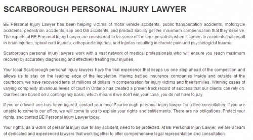 BE Personal Injury Lawyer
16 Industrial Parkway S
Aurora, ON L4G 0R4
(800) 532-8704

https://beinjurylawyers.ca/aurora-personal-injury-lawyer.html