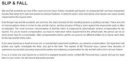 BE Personal Injury Lawyer
5063 N Service Rd #200
Burlington, ON L7L 5H6
(289) 639-2489

https://beinjurylawyers.ca/burlington-personal-injury-lawyer.html