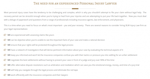 BLW Injury Law
86 Rankin St Unit 2
Waterloo, ON N2V 1V9
(226) 499-5287

https://blwlaw.ca/