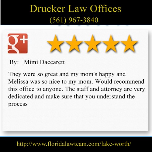 Drucker Law Offices
8461 Lake Worth Road #437
Lake Worth, FL 33467
(561) 967-3840

http://www.floridalawteam.com/lake-worth/