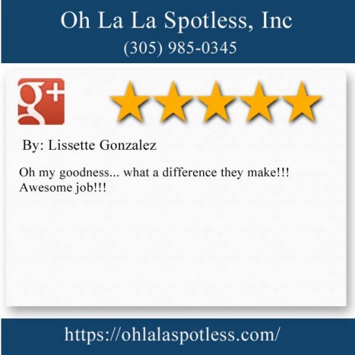 Oh La La Spotless, Inc
7500 NW 25th St, Ste 257
Miami, FL 33122
(305) 985-0345

https://ohlalaspotless.com/commercial-office-cleaning-miami/