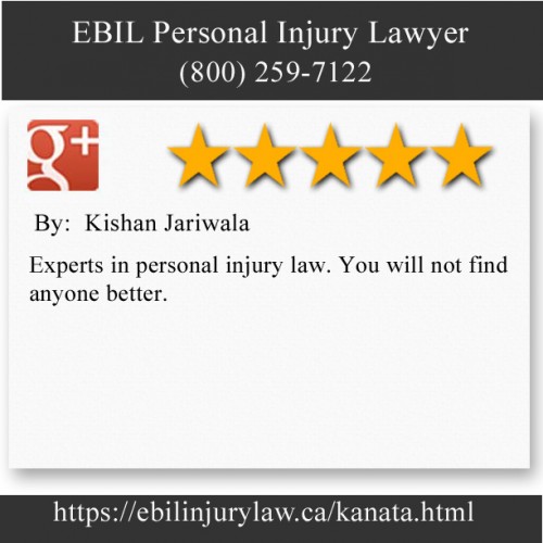 EBIL Personal Injury Lawyer
80 Terence Matthews Crescent, Unit 5
Kanata, ON K2M 2B4
(800) 259-7122

https://ebilinjurylaw.ca/kanata.html