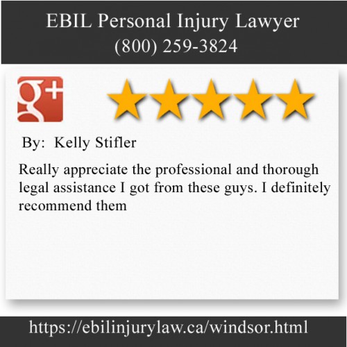 EBIL Personal Injury Lawyer
552 Pitt St W Unit 108
Windsor, ON N9A 5M2
(800) 259-3824

https://ebilinjurylaw.ca/windsor.html