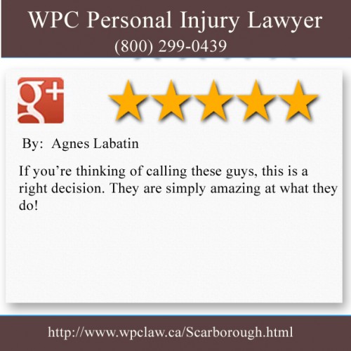 WPC Personal Injury Lawyer 
3464 Kingston Rd #202B 
Scarborough, ON, M1M 1R5 
(800) 299-0439

http://www.wpclaw.ca/Scarborough.html