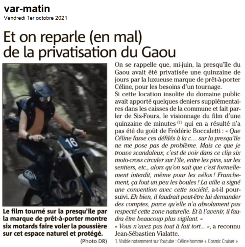 Article Var Matin motos cross au gaou