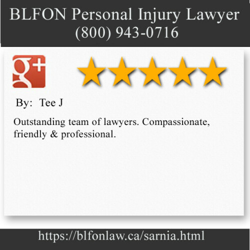 BLFON Personal Injury Lawyer
546 Christina Street North #403
Sarnia, ON N7T 5W6
(800) 943-0716

https://blfonlaw.ca/sarnia.html