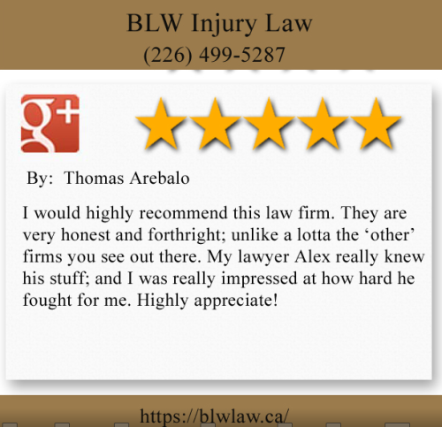 BLW Injury Law
86 Rankin St Unit 2
Waterloo, ON N2V 1V9
(226) 499-5287

https://blwlaw.ca/