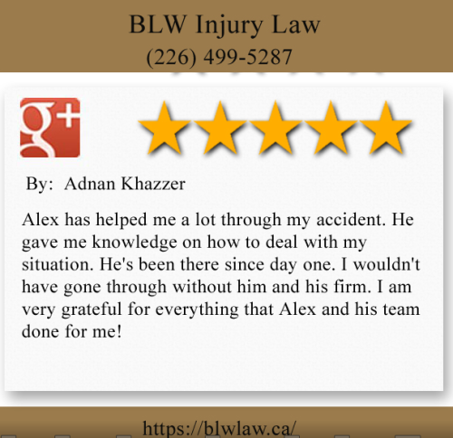 BLW Injury Law
86 Rankin St Unit 2
Waterloo, ON N2V 1V9
(226) 499-5287

https://blwlaw.ca/