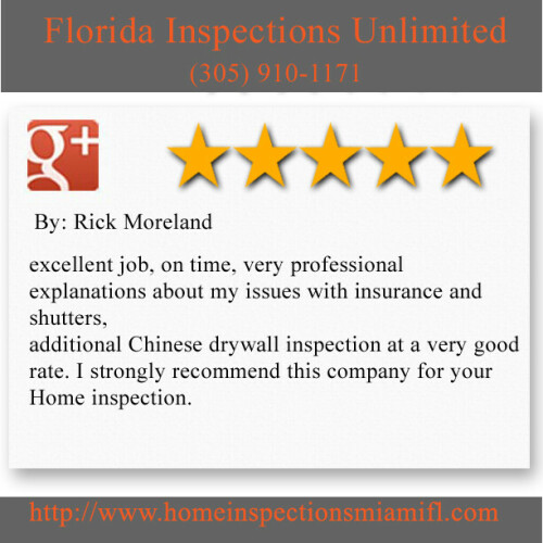 Florida Inspections Unlimited
3801 SW 117 Ave. #655209
Miami, FL 33175
(305) 910-1171

http://www.homeinspectionsmiamifl.com/services/mold-inspection-miami/